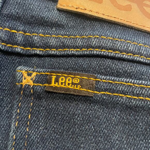 Vintage Lee Riders USA Bootcut Denim Jeans 28x30 (30x32) Western Leather Patch 1 - Picture 9 of 13